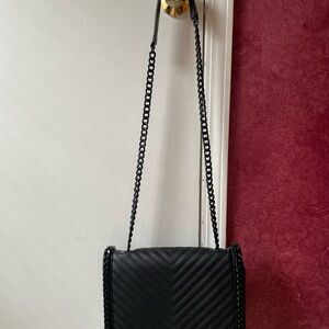 Aldo Black Chevron Crossbody Bag